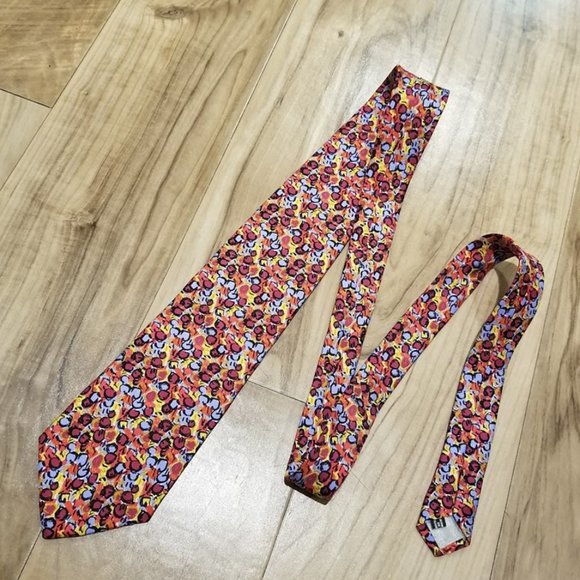 Andre Claude Canova/Georges Duboeuf Multicolor Silk Tie Made In France 59x3.75” - Picture 4 of 9